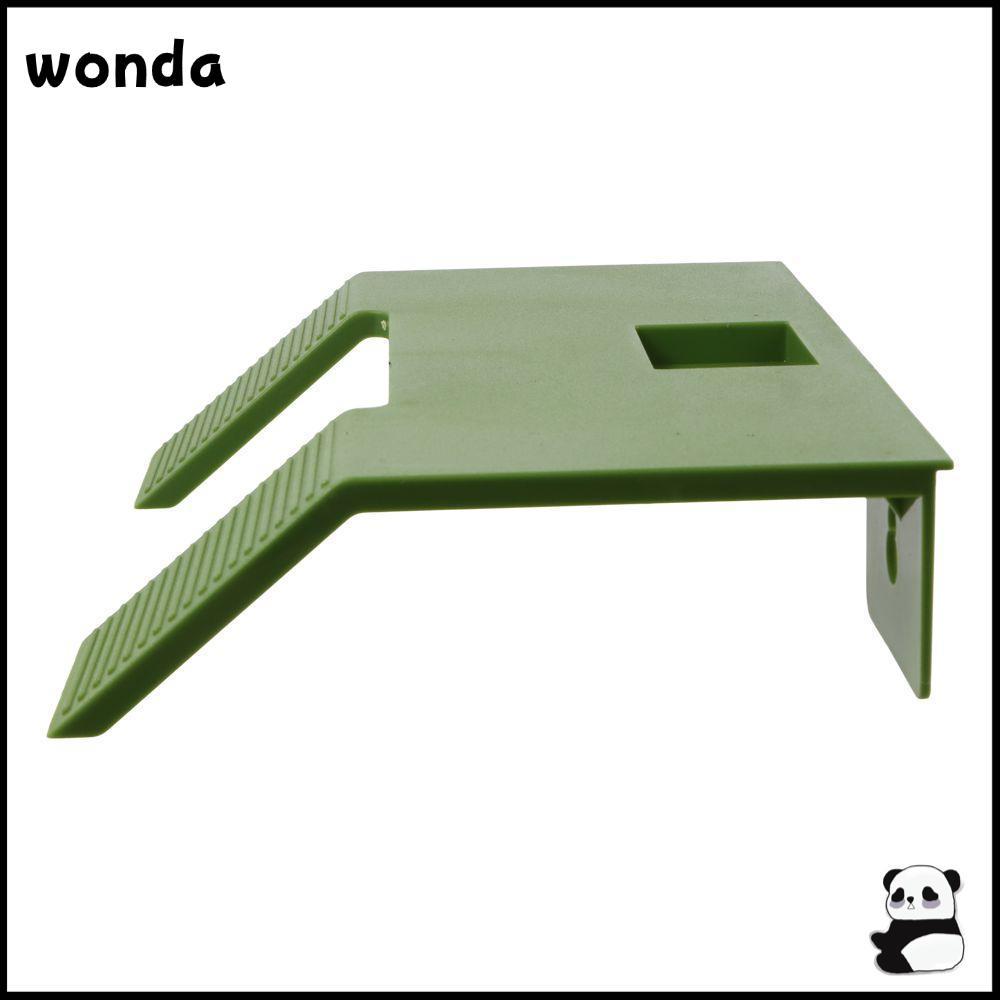 WONDA เต่า Resting Basking บันไดคู่ขนาดเล็ก สําหรับเต่าถัง Aquarium พลาสติกสีเขียวปีนเขาชั้นวาง