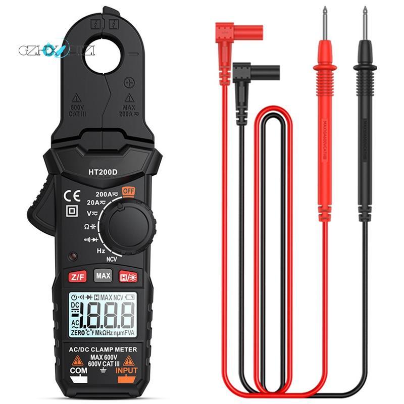 GzhxdiiziHT200D Clamp Meter DC/AC แรงดันไฟฟ้าปัจจุบัน Digital Clamp Meter วัดความถี่ความต้านทาน Capa