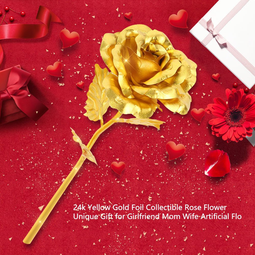 Justgogo ZJchao ฟอยล์ทอง 24k 11 Rose Flower ที่ดีที่สุดสําหรับภรรยาคนรักของคุณหรือวันแม่ของเธอ