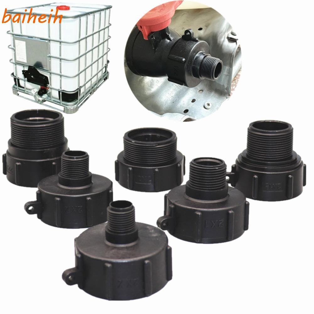 BAIHEIH IBC ตัน Barrel Connector, S60 พลาสติก IBC Tank Adapter, อุปกรณ์เสริม Fine ด้าย Fitting ท่อเชื่อมต่อถังน้ํา