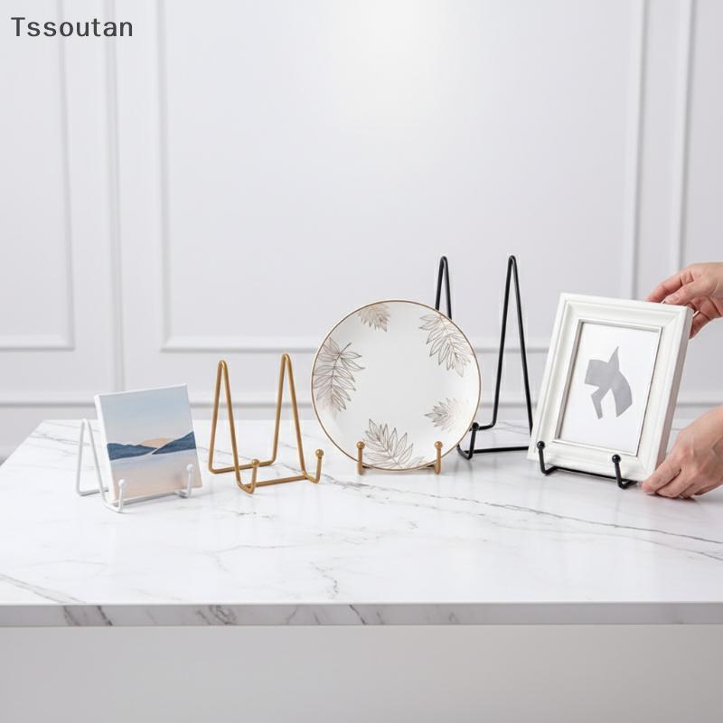 [TSST] Iron Art นิตยสารขาตั้งจอแสดงผลสไตล์อุตสาหกรรมจาน Ra จานชามกรอบรูปผู้ถือสําหรับห้องครัวสมัยใหม่ TAN