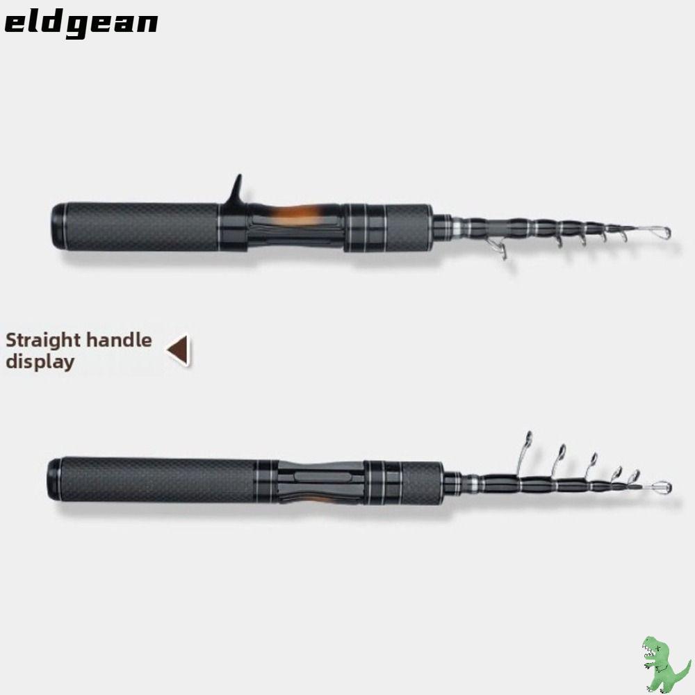 EldjEAN คันเบ็ดยืดไสลด์, ที่จับคาร์บอน ความยาว 1.5 ม. คันเบ็ด, UL Ultralight ยาว 1.8 ม. Solid Tip Travel Rod กิจกรรมกลางแจ้ง