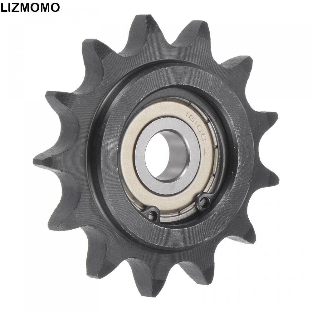 LIZMOMO Chain Idler Sprocket, C45 เหล็กคาร์บอน 13 ฟันเกียร์ Idler นูน,สีดําออกไซด์ 10 มม.Bore 1/2 "P