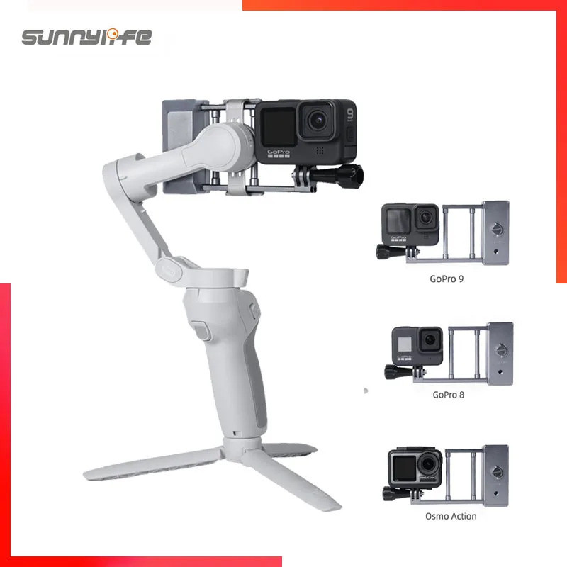 สําหรับ DJI OSMO Action3 Gopro อะแดปเตอร์กล้องสากลสําหรับ DJI OM5 ปรับการออกแบบน้ําหนักด้วยตนเอง DJI