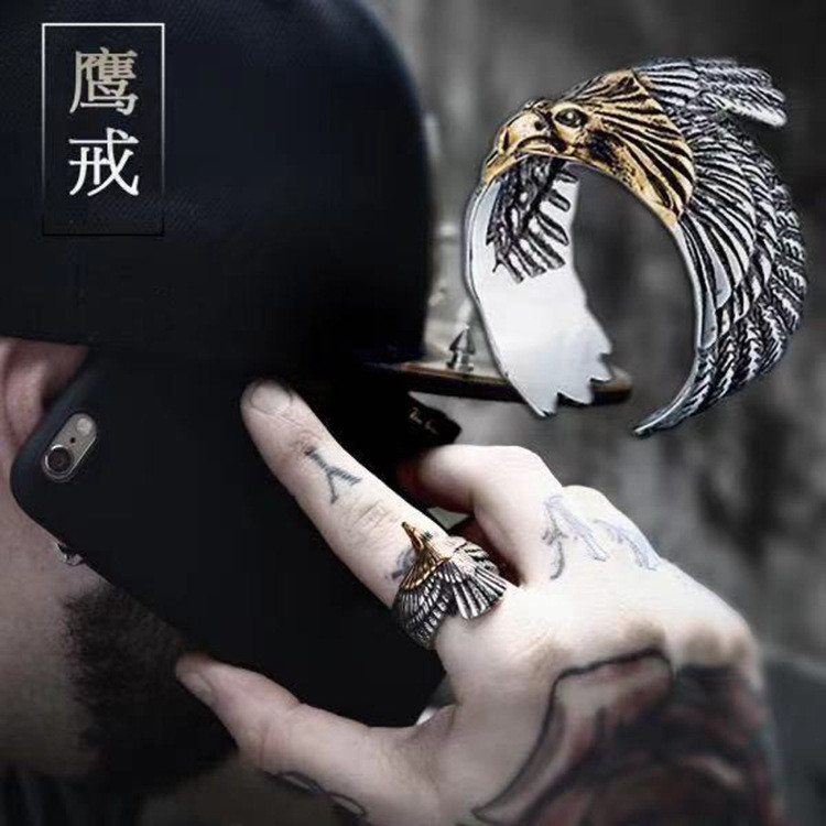 แหวนคู่ดีไซน์ยุคเก่า.Unique Retro Eagle Style จาก Takahashi Goro