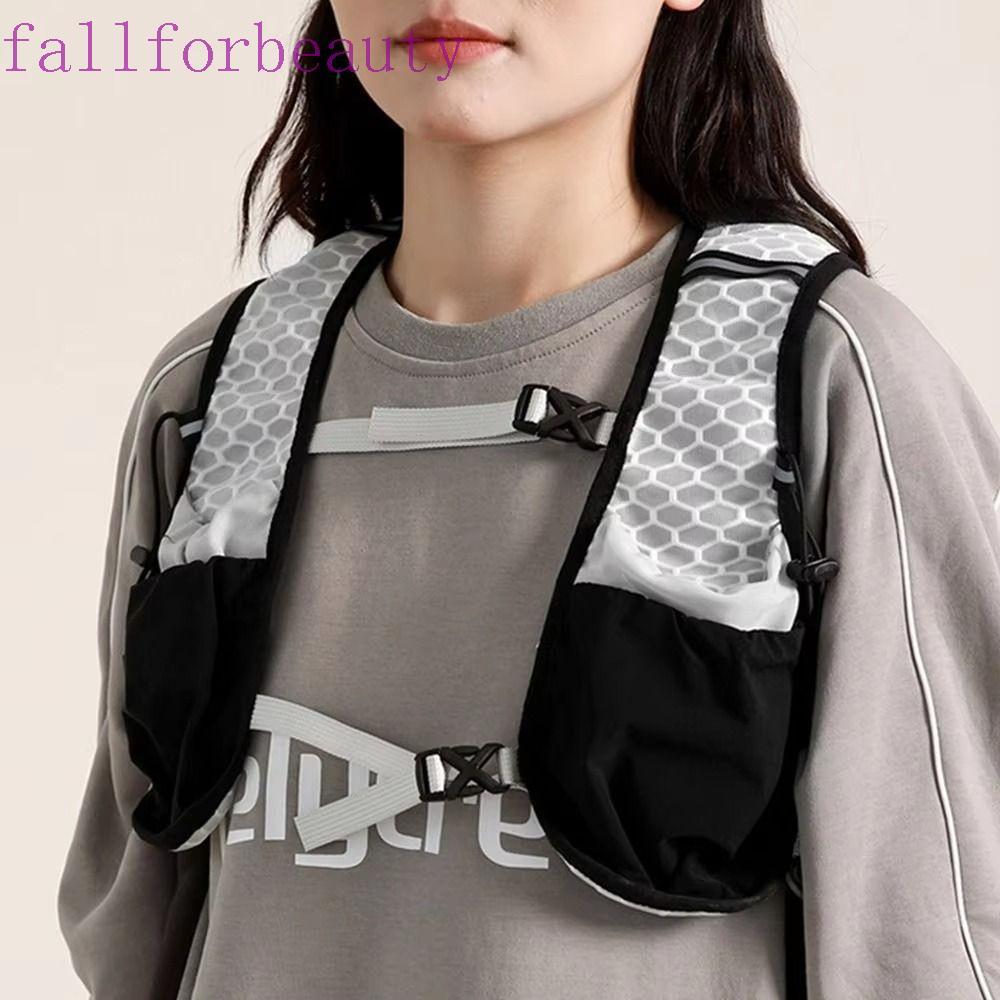 FALLFORBEAUTY Running Hydration Vest Bag, Multifunctional Adjustable Running Vest Pack, Portable Bre