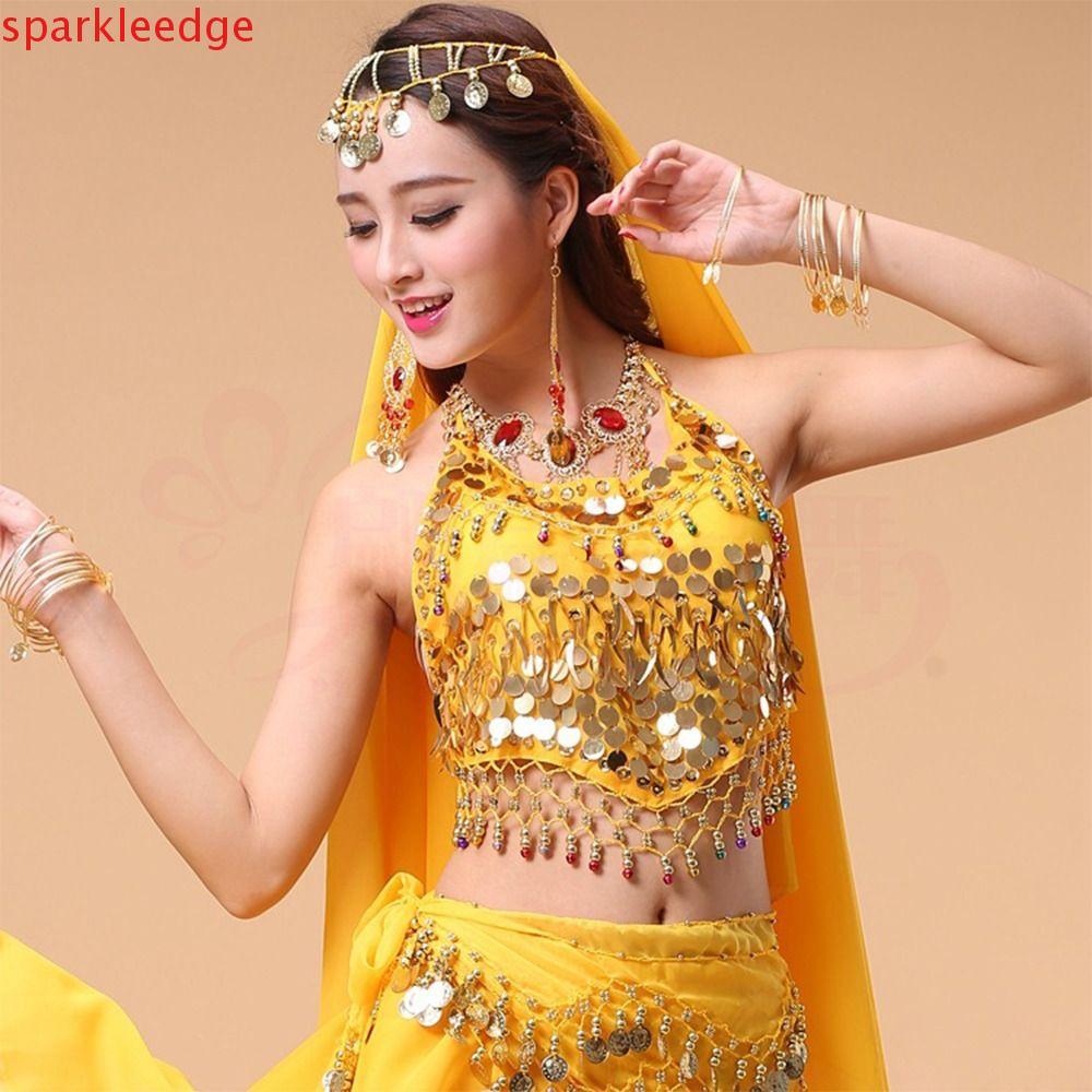 Sparkleedge ท็อปเลื่อมสำหรับการเต้นบัลเลย์Dans, เครื่องแต่งกายการแสดงแบบวาววับจากโพลีเอสเตอร์
