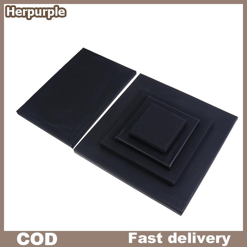 Herpurple Bla Blank Square Artist Canvas สําหรับผ้าใบภาพวาดสีน้ํามันกรอบไม้ TH