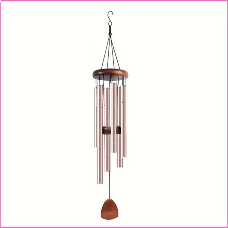 Luckyei 26 นิ้วขนาดใหญ่ Wind Chimes ท่ออลูมิเนียมแท็กไม้สําหรับกลางแจ้ง Living ระเบียง Corridor Decor ชิ้น TQ