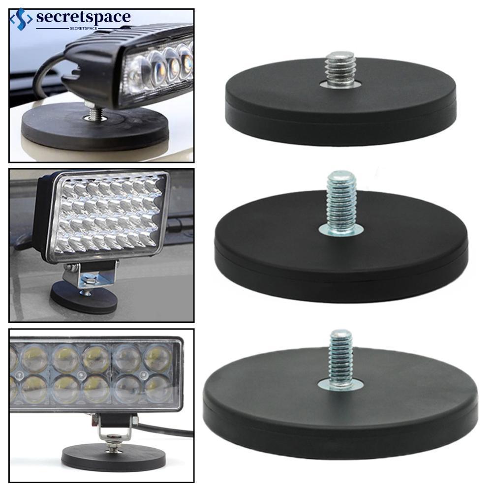 SECRETSPACE 2pcs D43 D66 D88mm ด้ายภายนอกฐานแม่เหล็ก M6/M8 Mount Bracket Clamp สําหรับรถยนต์ไฟ LED ท