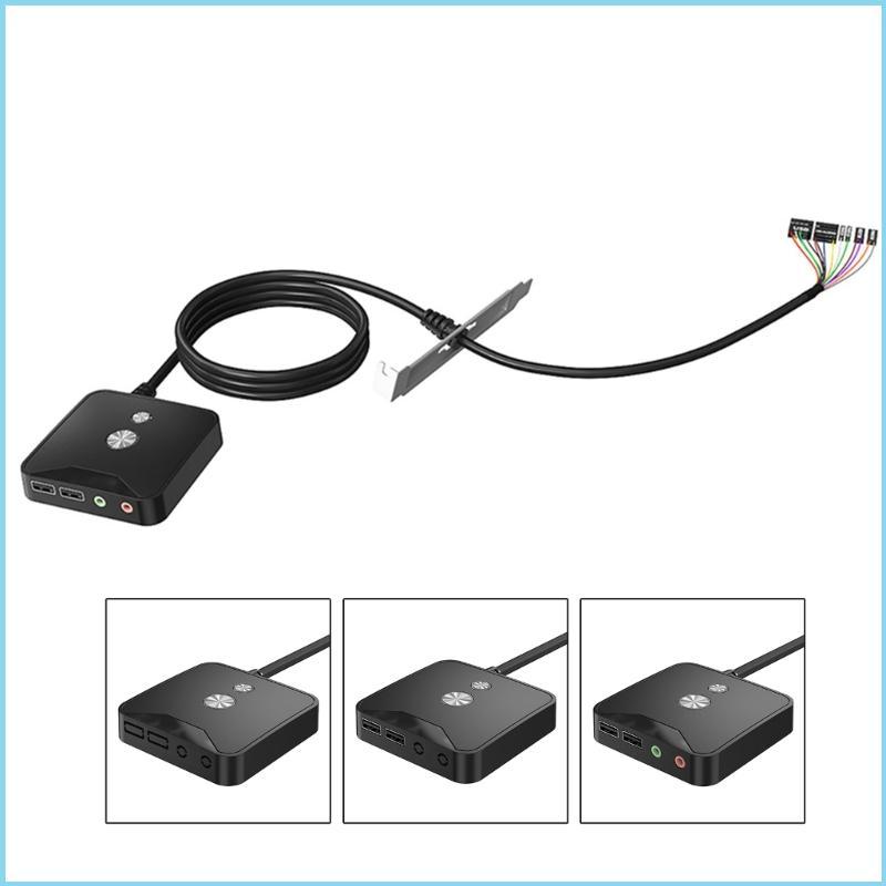 EZR PC Host Power Desktop Switch Button Switch Box Dual USB Dual interfaces