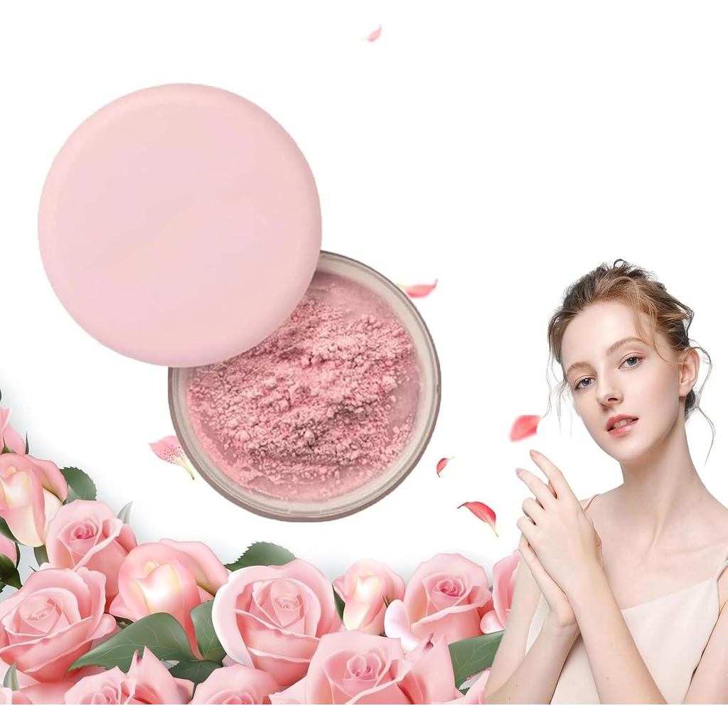 Pink Glitter Setting Powder,Long Lasting Blurring Setting Powder,Pink Setting Powder,Waterproof Sett