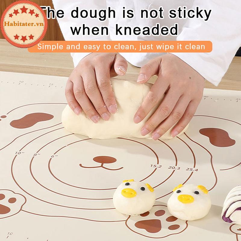 TATER 1 PC ซิลิโคน Pastry Mat Baking Mat Non-Sti Dough Mats Pastry Mats สําหรับ Rolling Dough พร้อมก