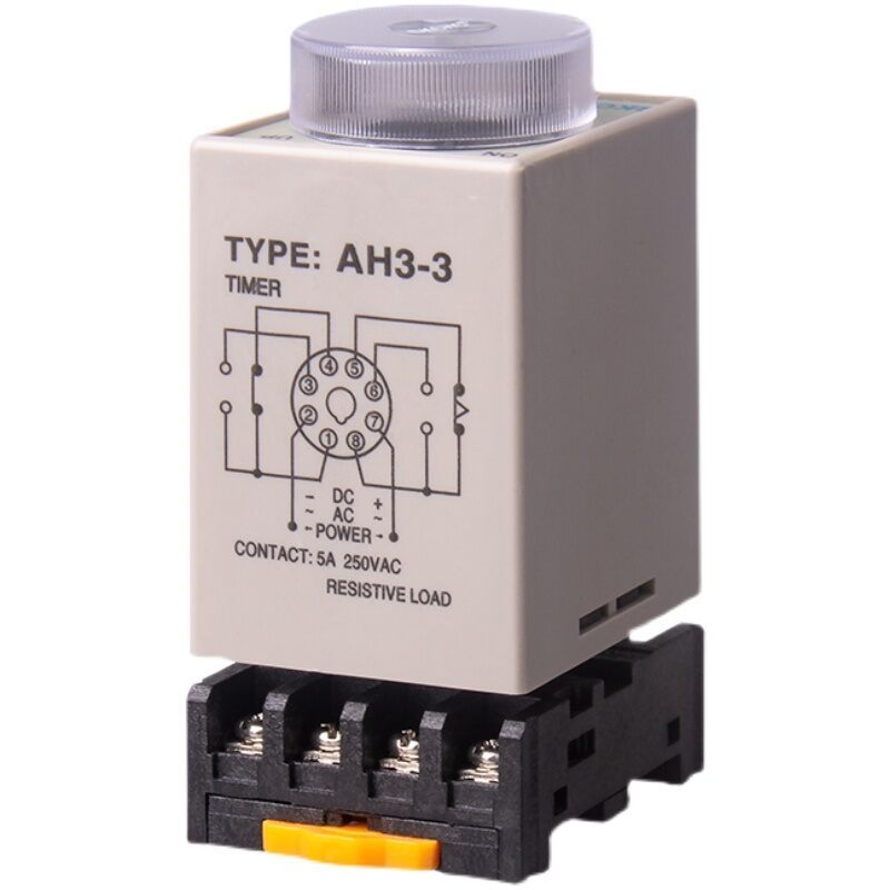 Made in ChinaTime รีเลย์จับเวลา AH3-2 AH3-3 DC24V AC220V AC380V Power-on Delay รีเลย์ 1S 3S 6S 10S 3