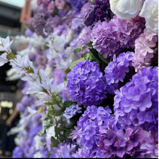 JIE HOME ดอกไฮเดรนเยีย ประดิษฐ์จากผ้าไหมดิบ คุณภาพดี สวยงามเสมือนจริง พร้อมส่งในไทย ถึงเร็วทันใจ