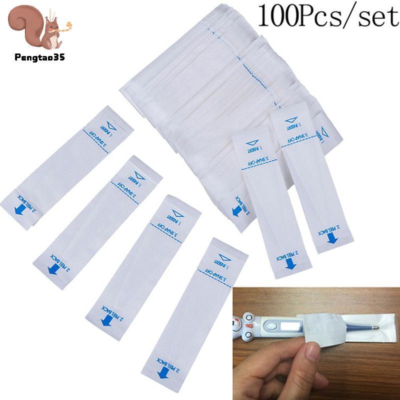 [pengtao35] 100 ชิ้น/เซ็ต Digital Temperature Probe Cover Disposable Protector ฝาครอบอิเล็กทรอนิกส์