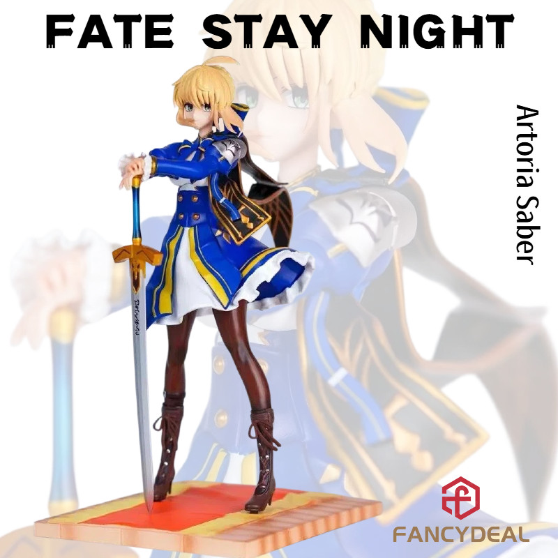 Fate/stay night Artoria Saber พร้อมรูปปั้น Excalibur รูปของเล่นสะสม