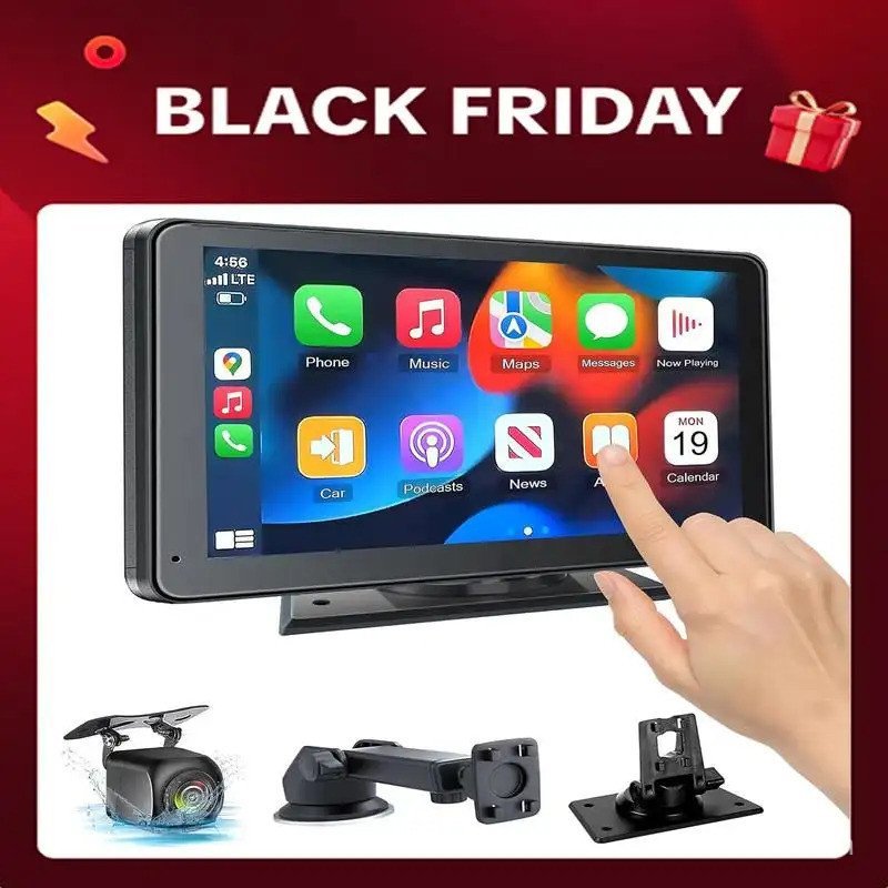 Hieha 2025 ไร้สายแบบพกพา Carplay และ Android Auto 7 "หน้าจอสัมผัสบลูทูธ 5.2 Carplay หน้าจอ Mirror Li