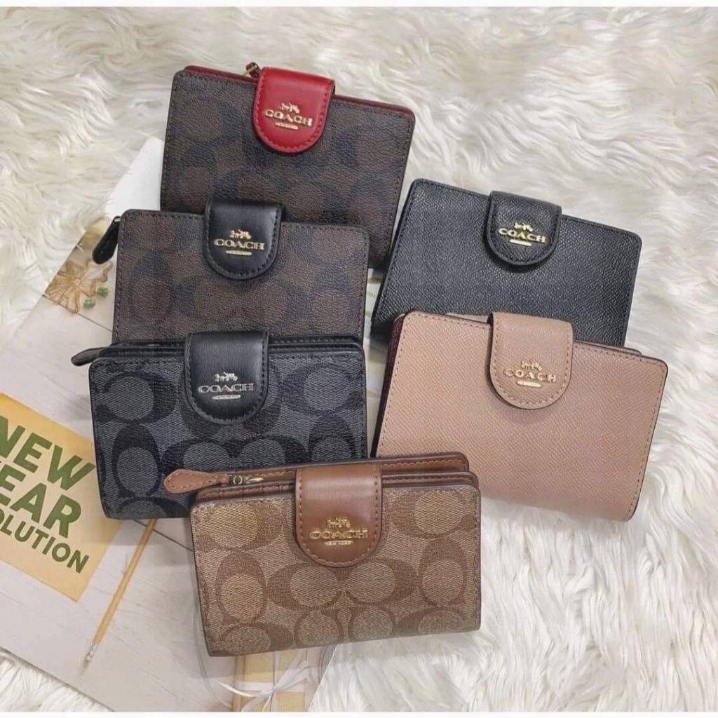 Wallet C0082 6390 กระเป๋าสตางค์ขนาดกลางซิปรอบ กระเป๋าสตางค์ L5V8C92P