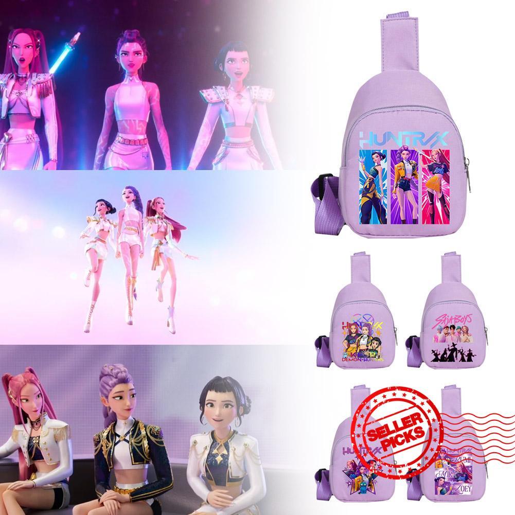 Kpop Anime Kids Crossbody Bag,น่ารักกระเป๋าเป้สะพายหลังขนาดเล็กสําหรับเด็กผู้หญิง,น้ําหนักเบาI9M3