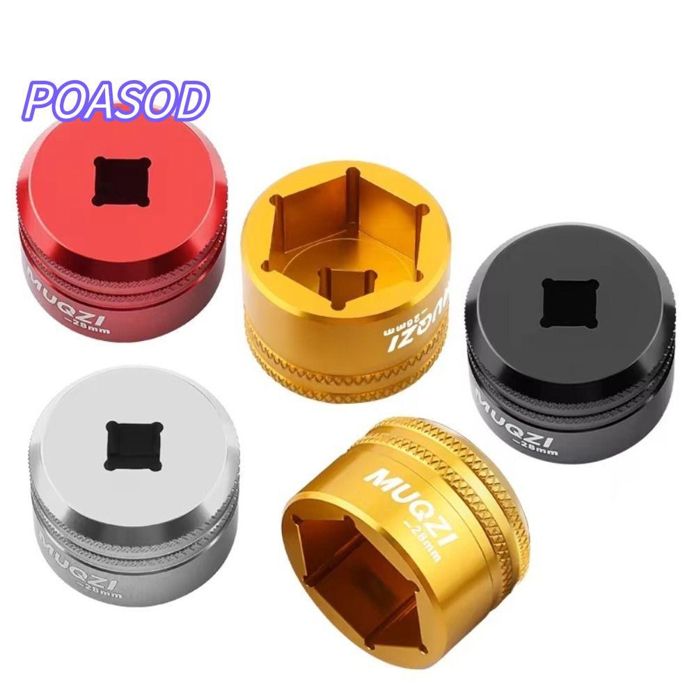 MAYSHOW Fork Top Cap Tool, อลูมิเนียมอัลลอยด์ทนทานส้อมระบบกันสะเทือน, 2025 26/28/32 มม.Polychrome จักรยานส้อม Top Cap Socket เครื่องมือ