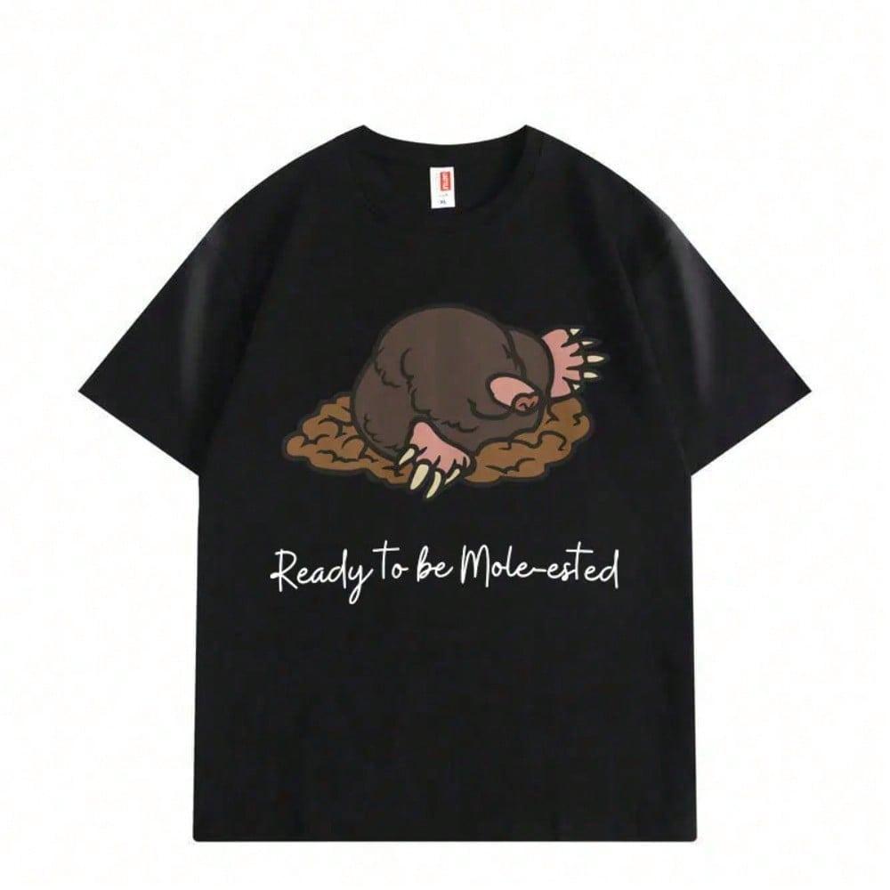 Funny Mole Rat Meme T-shirt Men Women Vintage Fashion Short Sleeve T-shirts Summer Casual Loose Cott