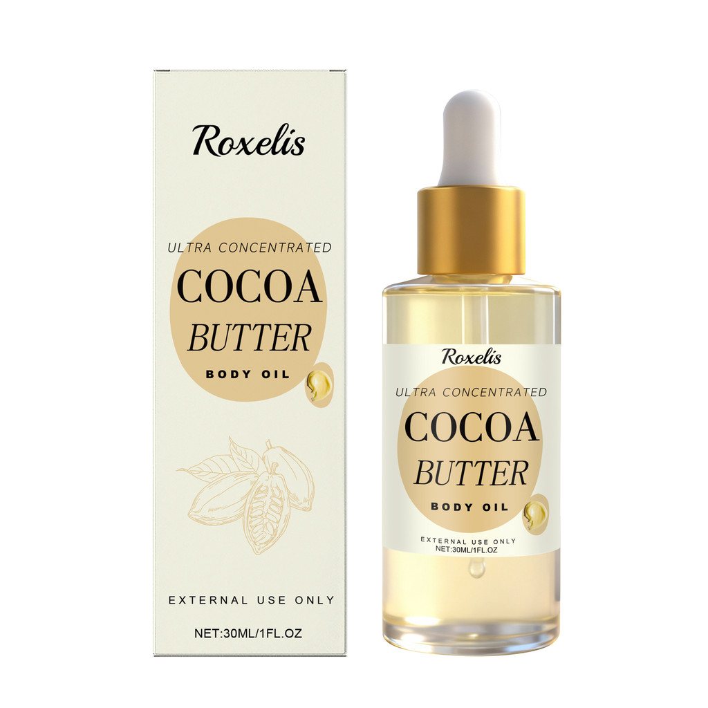 Roxelis Cocoa Butter Fragrance Rich Fragrance Body Oil บํารุง Body Moisturizing Moisturizing Skin กล