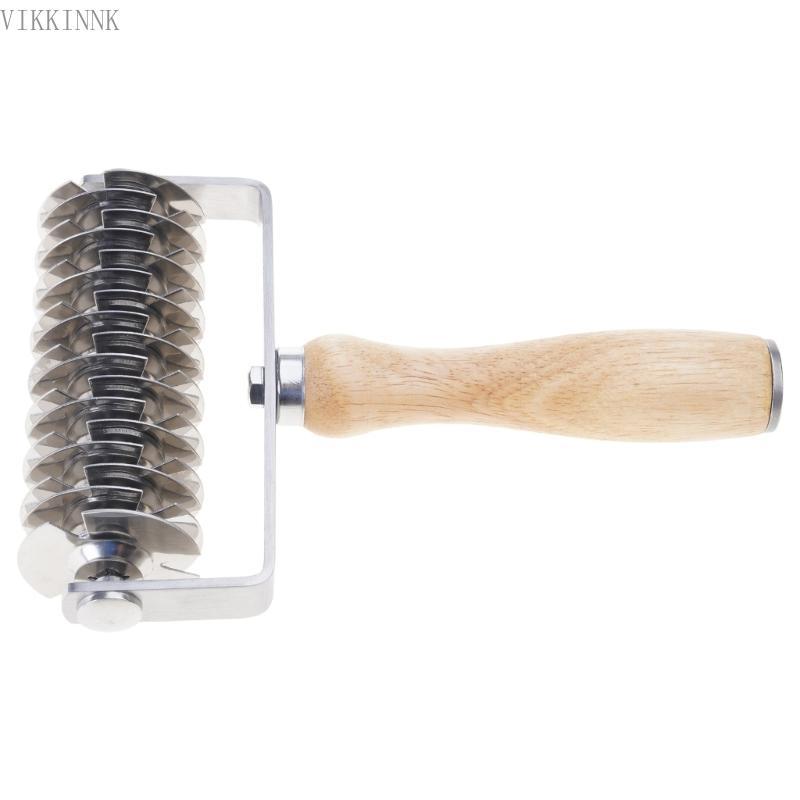 VIKK สแตนเลส Lattice Roller Cutter Pastry Cutter Roller DIY Baking เครื่องมือสําหรับ Dought คุกกี้ขน