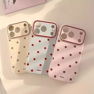สําหรับ IPhone 17 Air 16 15 14 13 12 11 Pro Max X XR XS Max 7 8 Plus น่ารักสีสัน Polka Dot คู่ Full-covered ป้องกันการล่มสลายเคสโทรศัพท์ปกอ่อน