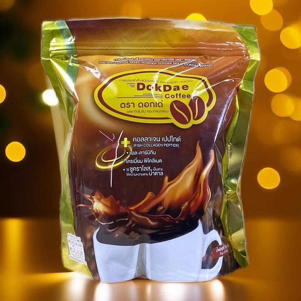 กาแฟดอกเด่ โกลด์ สูตรใหม่ !! สูตรคอลลาเจน แปปไทด์ (1 ห่อ รูปที่ 5
