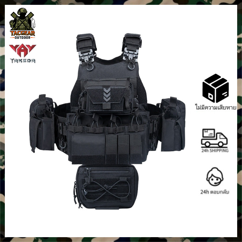 🔥 จัดส่งจากประเทศไทย 🔥เสื้อกั๊กหลายฟังก์ชัน YAKEDA รุ่น VT-8833TB ผ้า1000D ปолиเอสเตอร์ ถอดได้ ไซส์ฟ