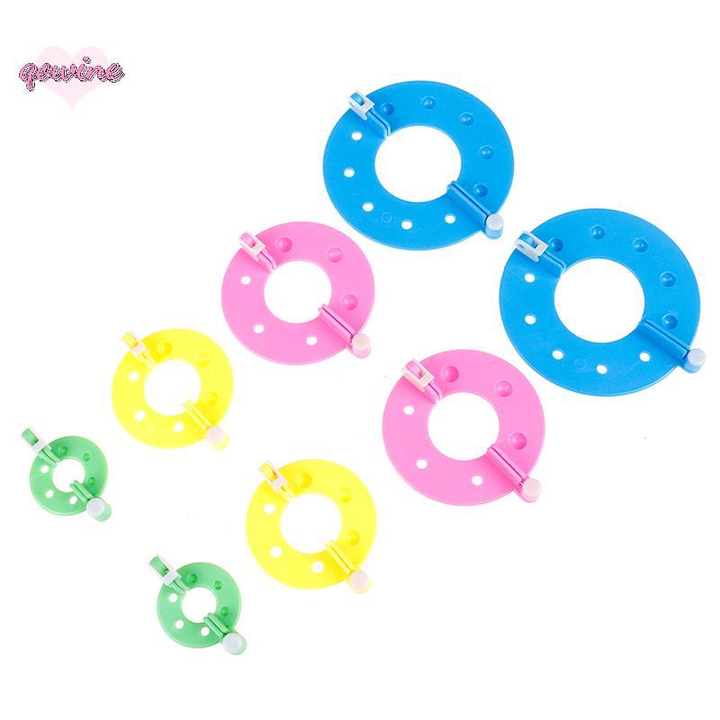 [qowine] 8PCS 4 ขนาด Fluff Ball Weaver PomPom Maker ถัก Loom Kit TH