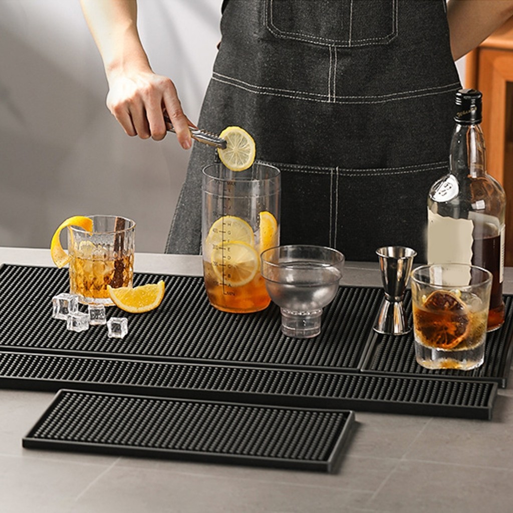 UR Tech Bar Mat Coaster Table Mat Bar Mat Rubber Spill Proof Soft Antislip