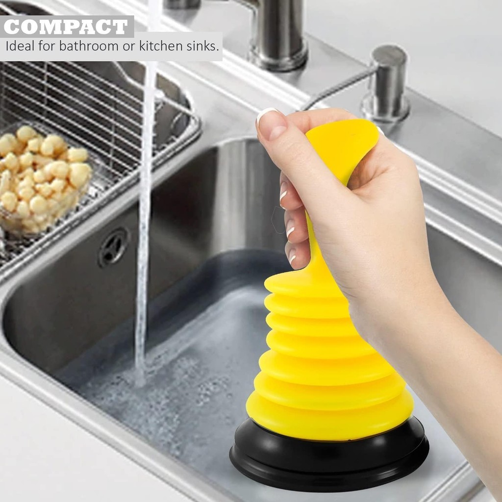 Mini Sink Plunger 170 มม. - เครื่องกําจัดอุดตันอันทรงพลังสําหรับห้องครัวห้องน้ําท่อระบายน้ําการออกแบ