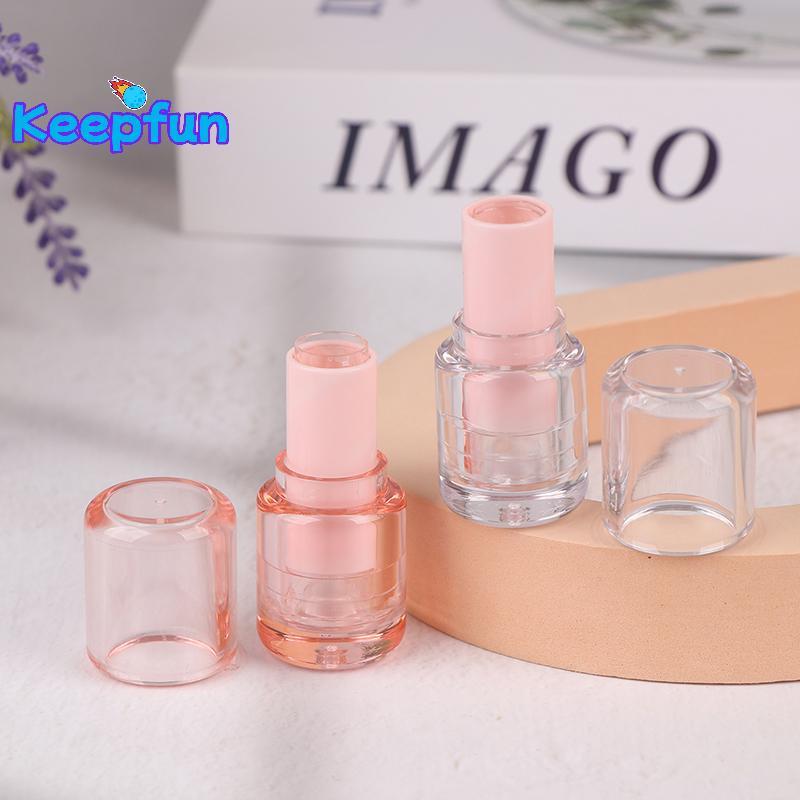 [Keepfun] 3.5ml Circular Semi Transparent Empty Lip Balm Tubes Lipstick Storage Container Bottle Lip