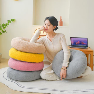 เบาะ หมอนรองนั่ง 45x45cm เบาะรองนั่งทรงกลม ทรงกลม เสื่อทาทามิ นั่งสบาย หนานุ่มพิเศษ