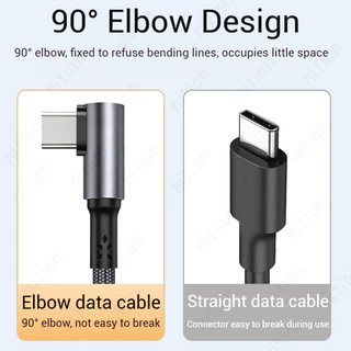 0.2 เมตร/0.5 เมตรข้อศอกคู่ USB ถึง Type C สายเคเบิลข้อมูลสั้น 6A 60W Fast Charging แบบพกพา Power Bank สายชาร์จโทรศัพท์สําหรับ IOS/Type C