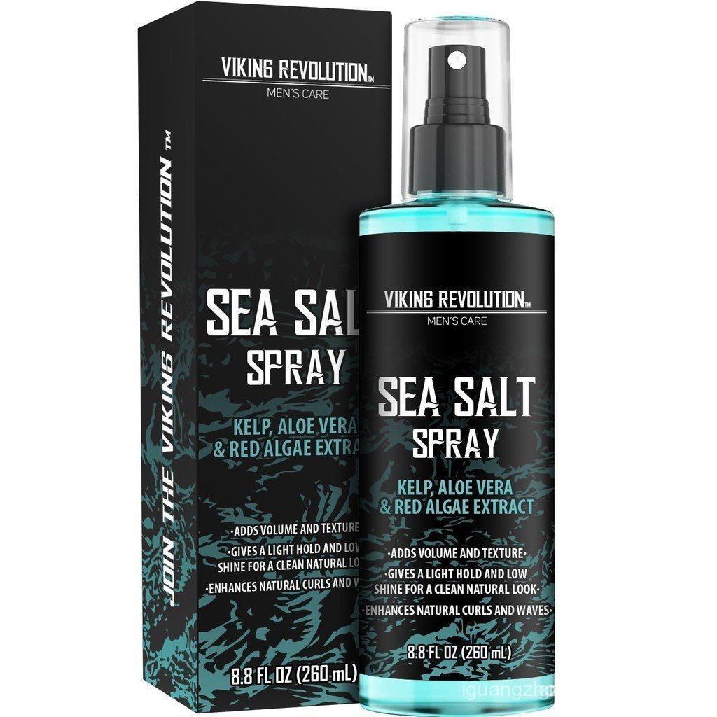 Viking Revolution Sea Salt Spray for Hair Men - Hair Texturizing Spray with Kelp, Aloe Vera and Red 