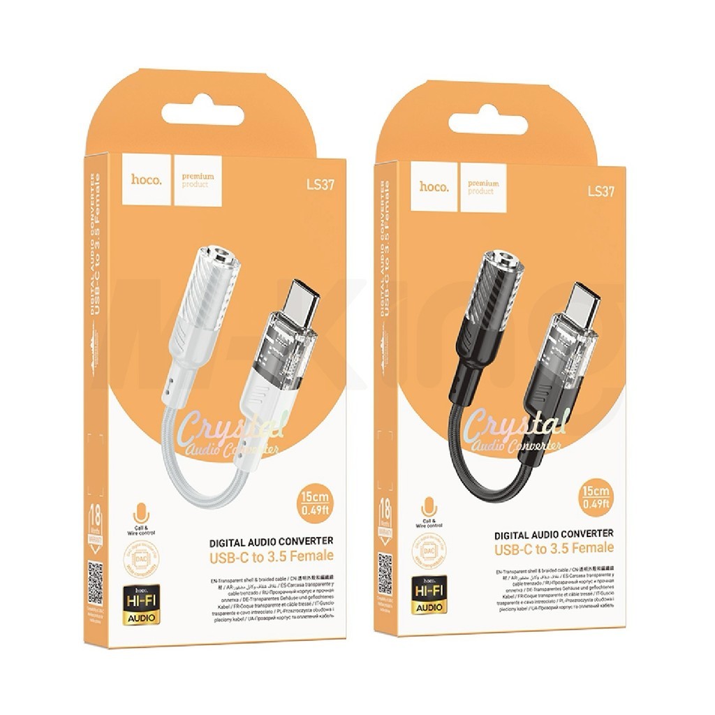 หัวแปลงหูฟัง Hoco LS37 Type-C to AUX Jack3.5mm รองรับการสนทนา และแยกเสียงซ้ายขวา - รูปที่ 4