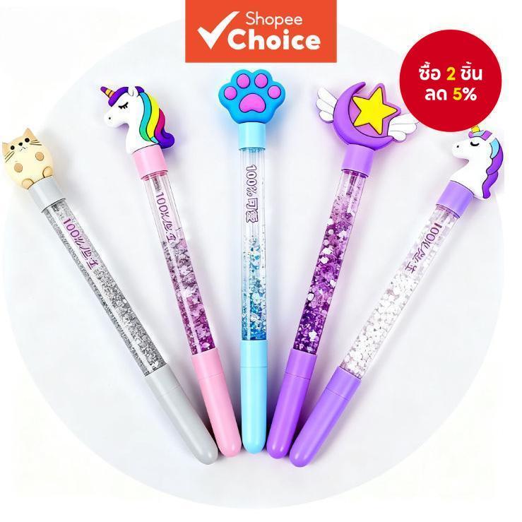 ชุดปากกาเป็นกลางมูลค่า 6 แพ็ค – ปากกาป้าย 0.5 มม. การออกแบบน่ารักและมีสไตล์ของนักเรียนสร้างสรรค์