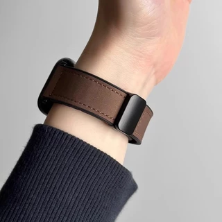 22 มม.สายหนังเปลี่ยนสร้อยข้อมือสําหรับ Redmi Watch 6/5/4 5Active Lite Xiaomi Watch S4 / S3 / 2 Pro / S1 Active / S1 Pro / Mi Watch Color Sport สายแม่เหล็ก