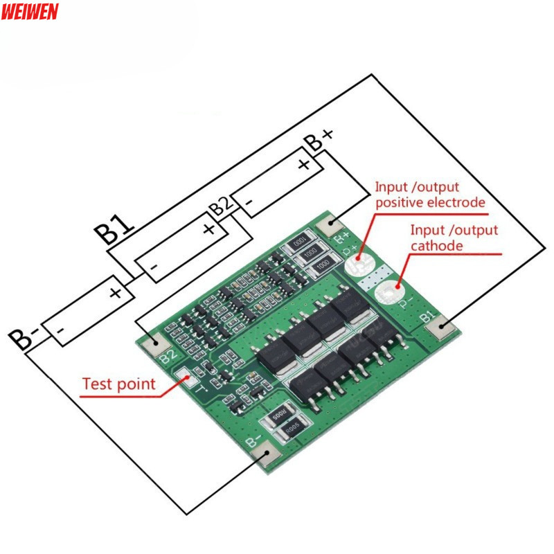 3S 25A Li-Ion 18650 BMS PCM แบตเตอรี่ป้องกัน BMS PCM พร้อม Balance สําหรับ li-Ion Lipo แบตเตอรี่เซลล