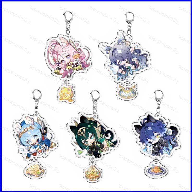 SQ3 Genshin Impact Aino พวงกุญแจอะคริลิค Nefer Ineffa จี้การ์ตูนกระเป๋าอุปกรณ์เสริมอะนิเมะ Periphery