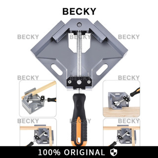 BECKY Penjepit Sudut 90° Siku-siku Alat Las Kayu Logam Genggam Penjepit sudut siku-siku dengan pegangan tunggal Corner Clamp Penjepit Sudut Frame Kaca Kayu