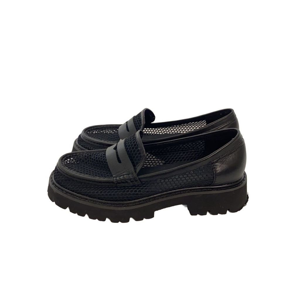 MOHI... Loafers mesh 36 BLK 23226-59 Direct from Japan Secondhand