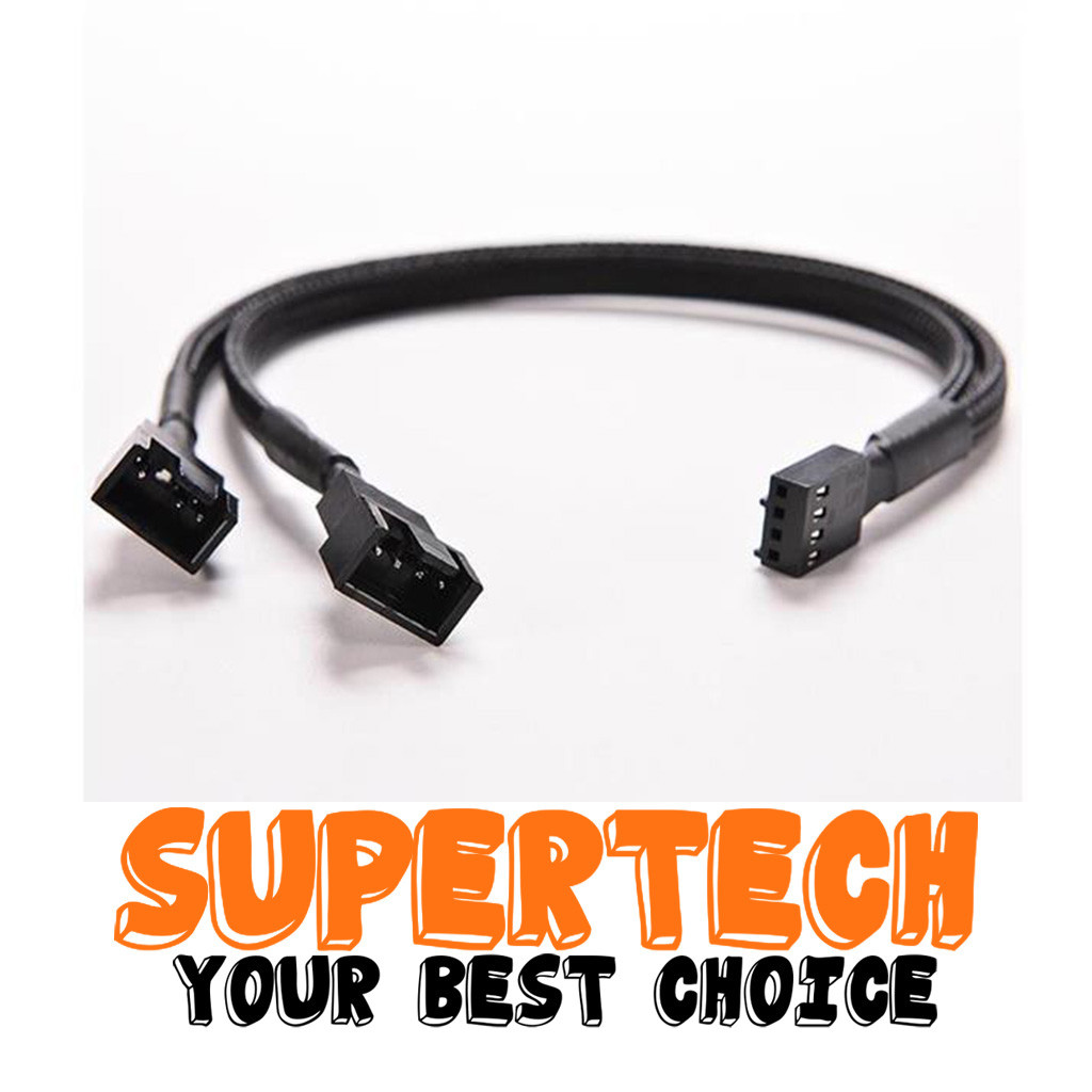 4Pin To 3pin 4 pin PWM Dual Adapter Fan Power Extension Splitter Cable