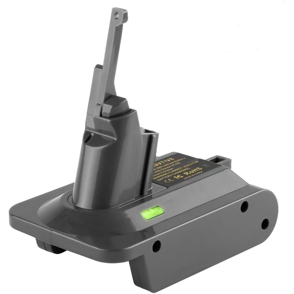 V7 Battery Adapter for De-Walt 20V Lithium Battery Compatible with V7 Vacuum Converter (only Adapter