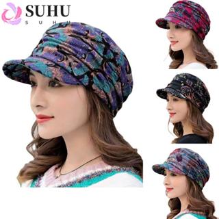 Suhu หมวกผ้าโพลีเอสเตอร์ ลายดอกไม้ ให้ความอบอุ่น คุณภาพสูง ส…