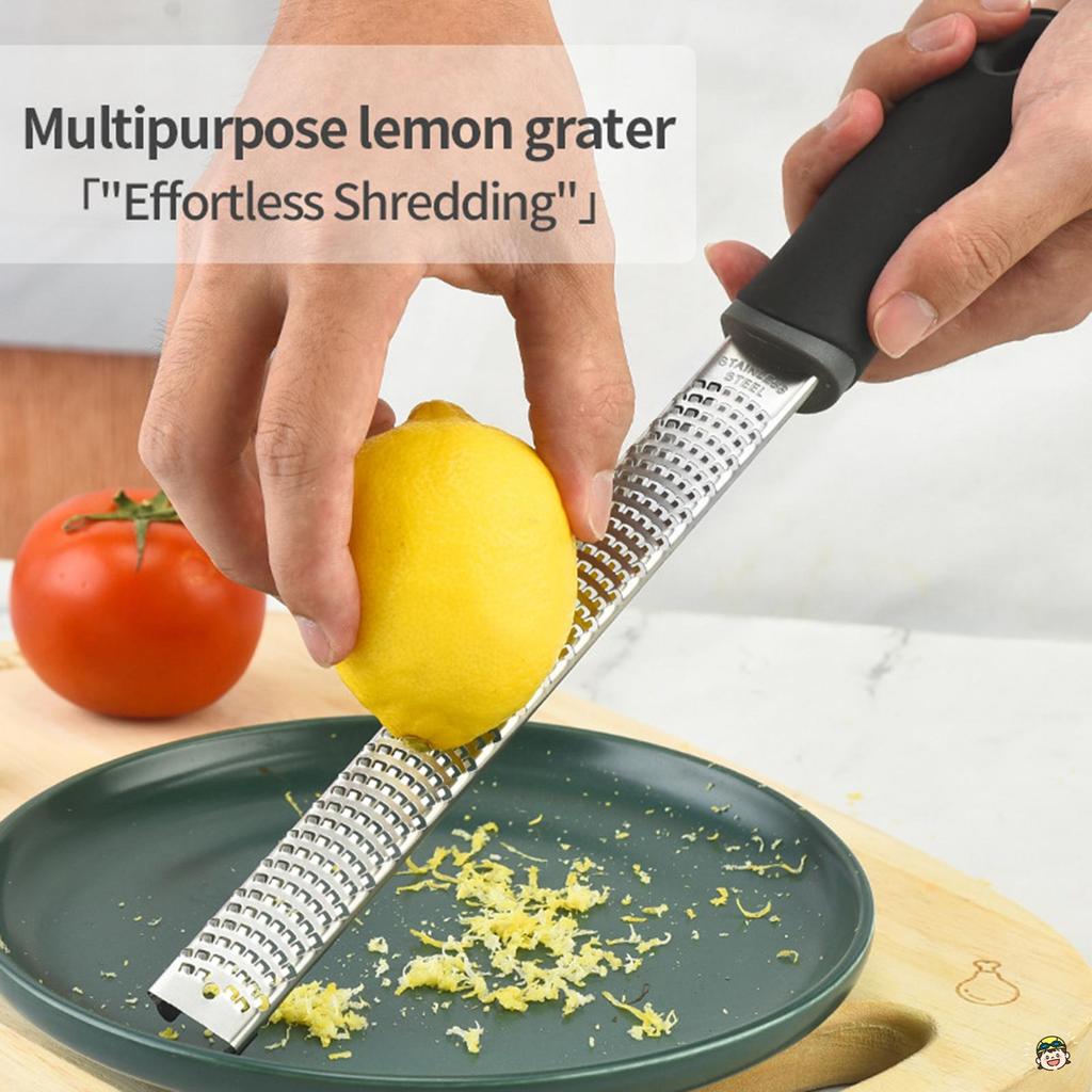 เครื่องขูดมะนาว Zester & Cheese Lemon Zester ที่แข็งแกร่งด้วยฟันมุมที่สมบูรณ์แบบเหมาะสําหรับกระเทียม