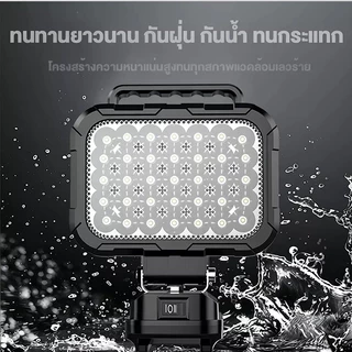 45W โคมไฟรักษาความปลอดภัยกลางแจ้ง โคมไฟมือ ไฟ นํา ทํางาน15ลูกปัด,โคมไฟแบบพกพาเฉพาะจุด Floodlight Spotlight
